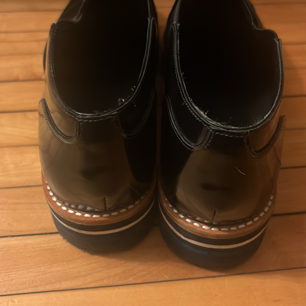 - Vince Alona Loafers Womens Size 9 Black Patent Leather Slip On Platforms… - Picture 6 of 8